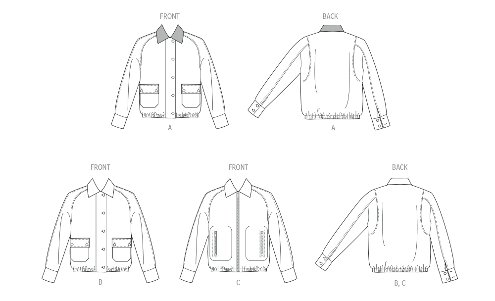 McCall's M8607 blouson jacket sewing pattern envelope