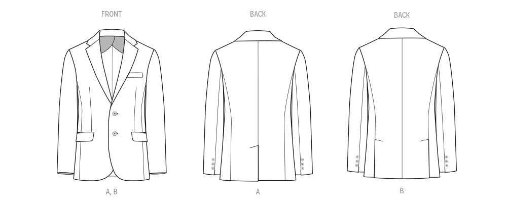 McCall's M8614 unisex blazer sewing pattern envelope