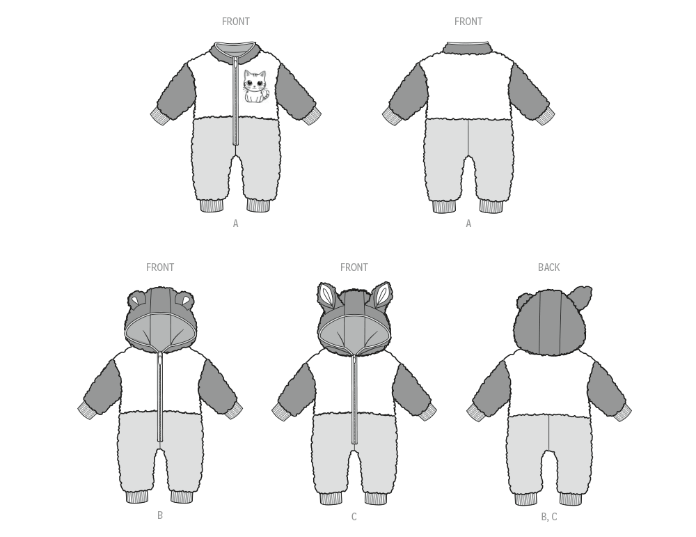 McCall's M8617 baby jumpsuit sewing pattern envelope