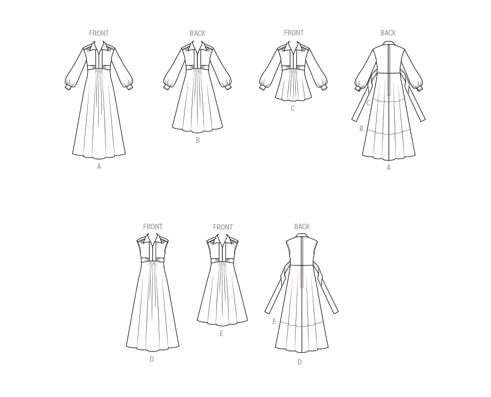 McCall's M8667 sewing pattern envelope showing vintage 1970s dress and top designs