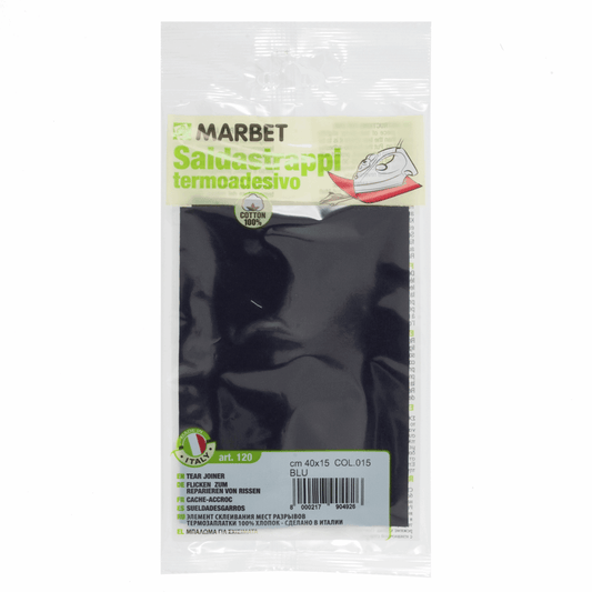 Marbet Dark Blue Iron-on Mending Fabric - 40 x 15cm