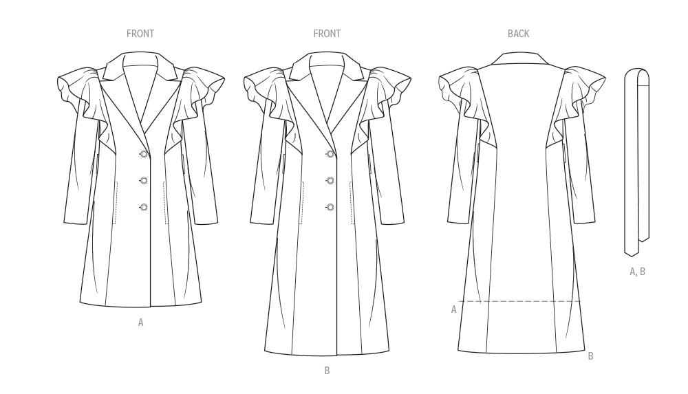 McCall's ME2151 sewing pattern envelope showing the trench coat