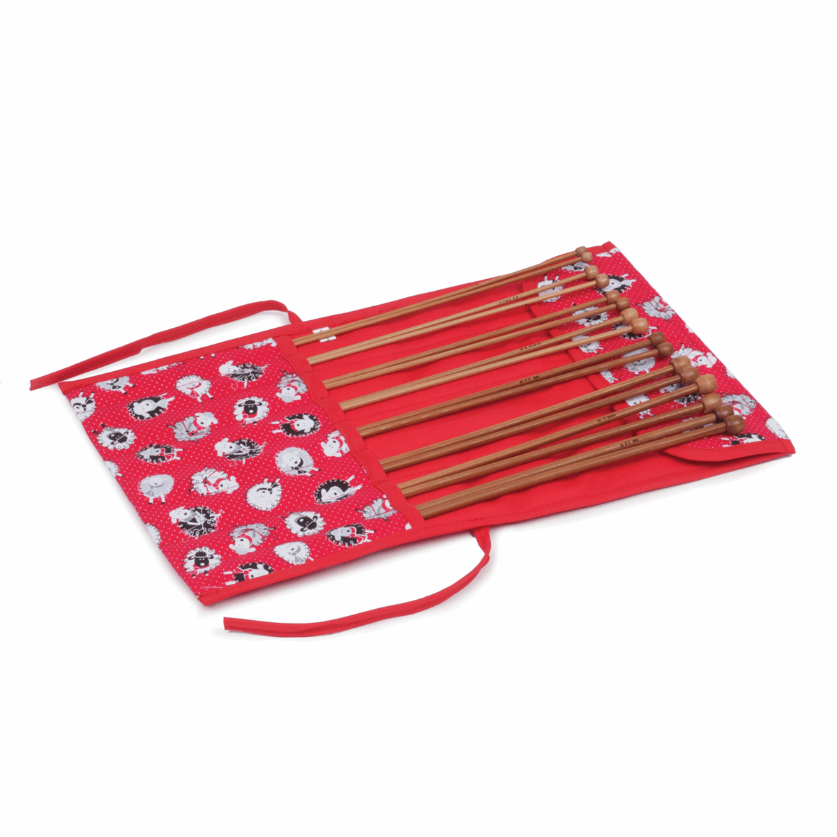 Filled Knitting Pin Roll - Dotty Sheep