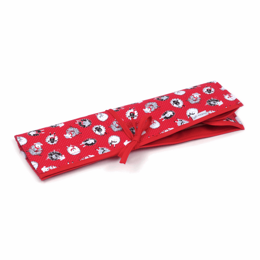 Filled Knitting Pin Roll - Dotty Sheep