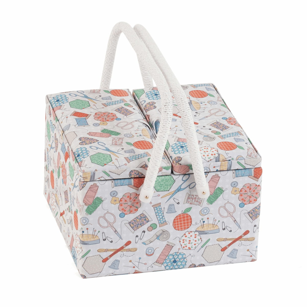 Happydashery Twin-Lidded Square Sewing Box - Large