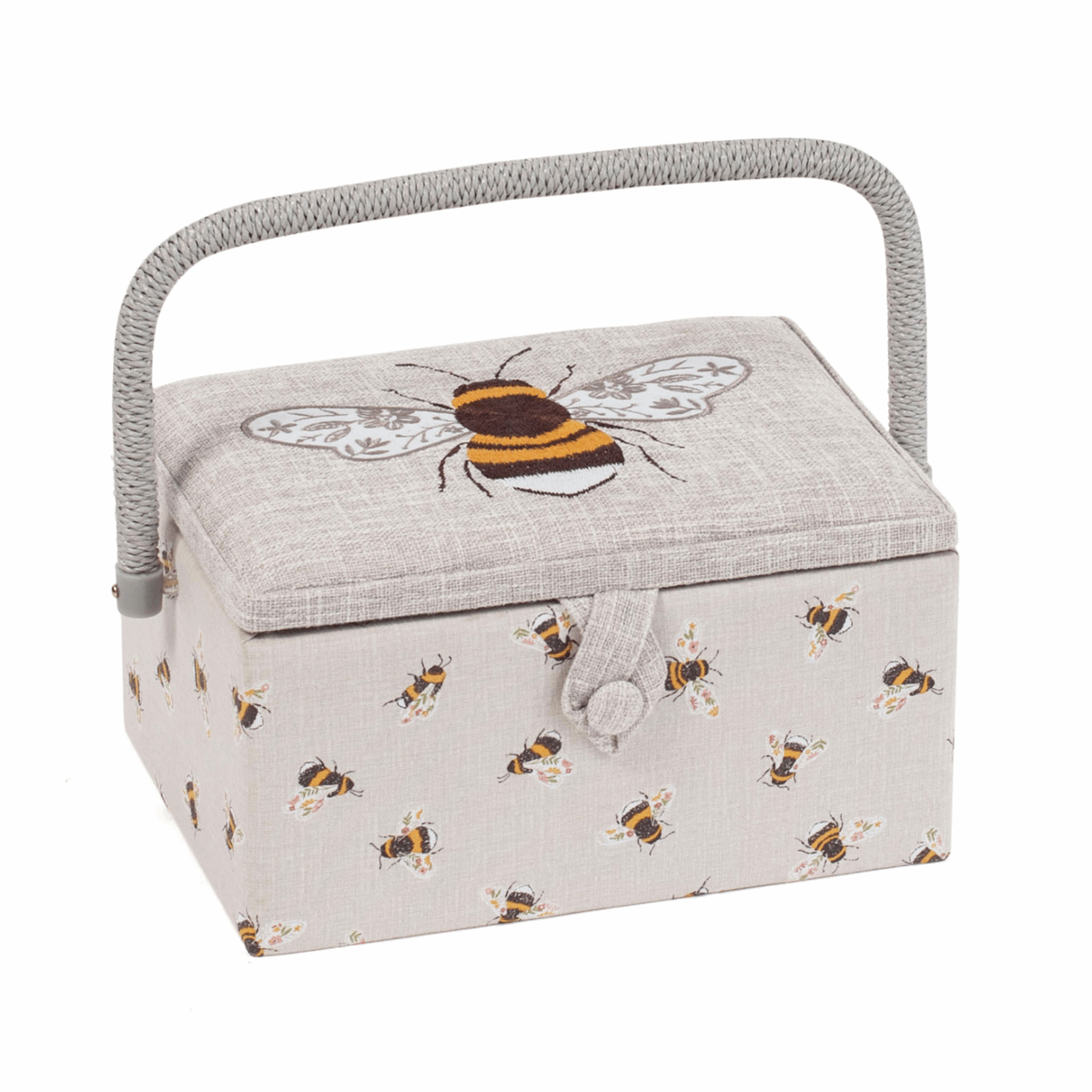 Embroidered Bee Sewing Box - Medium