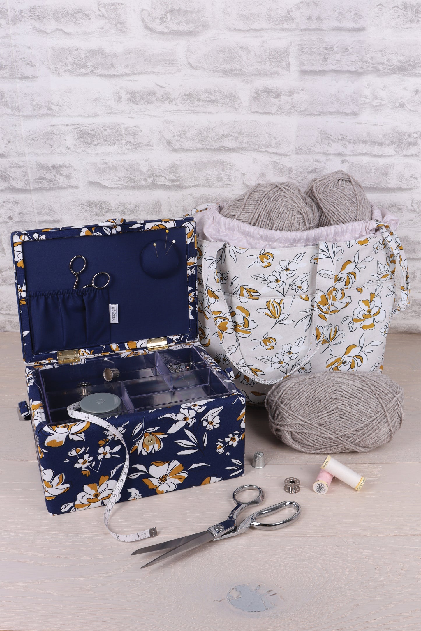 Autumn Floral Sewing Box - Medium