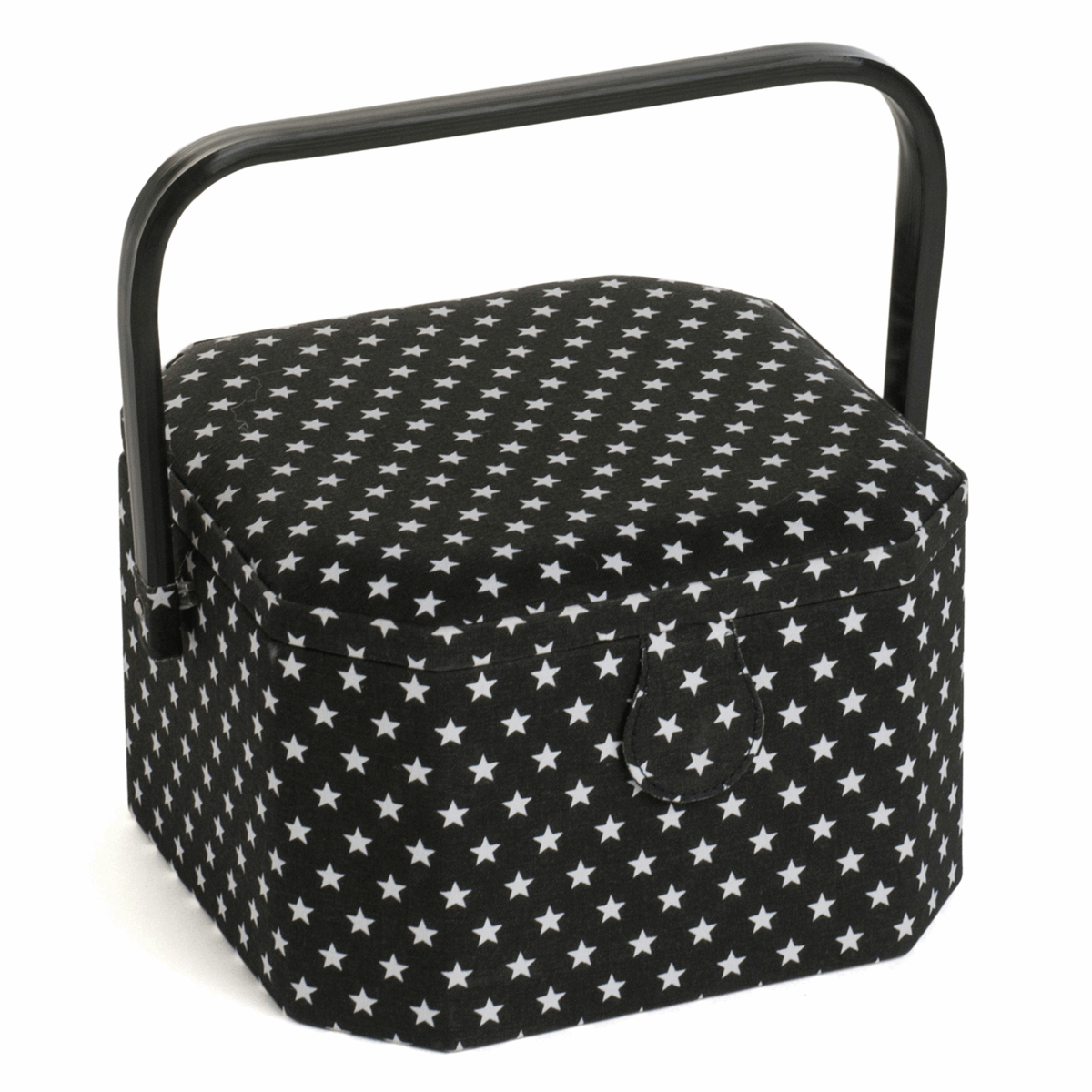 Octagonal Black Star Sewing Box - Medium