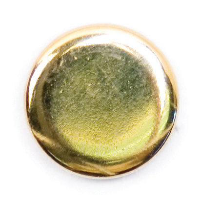 Round shiny gold-tone shank button