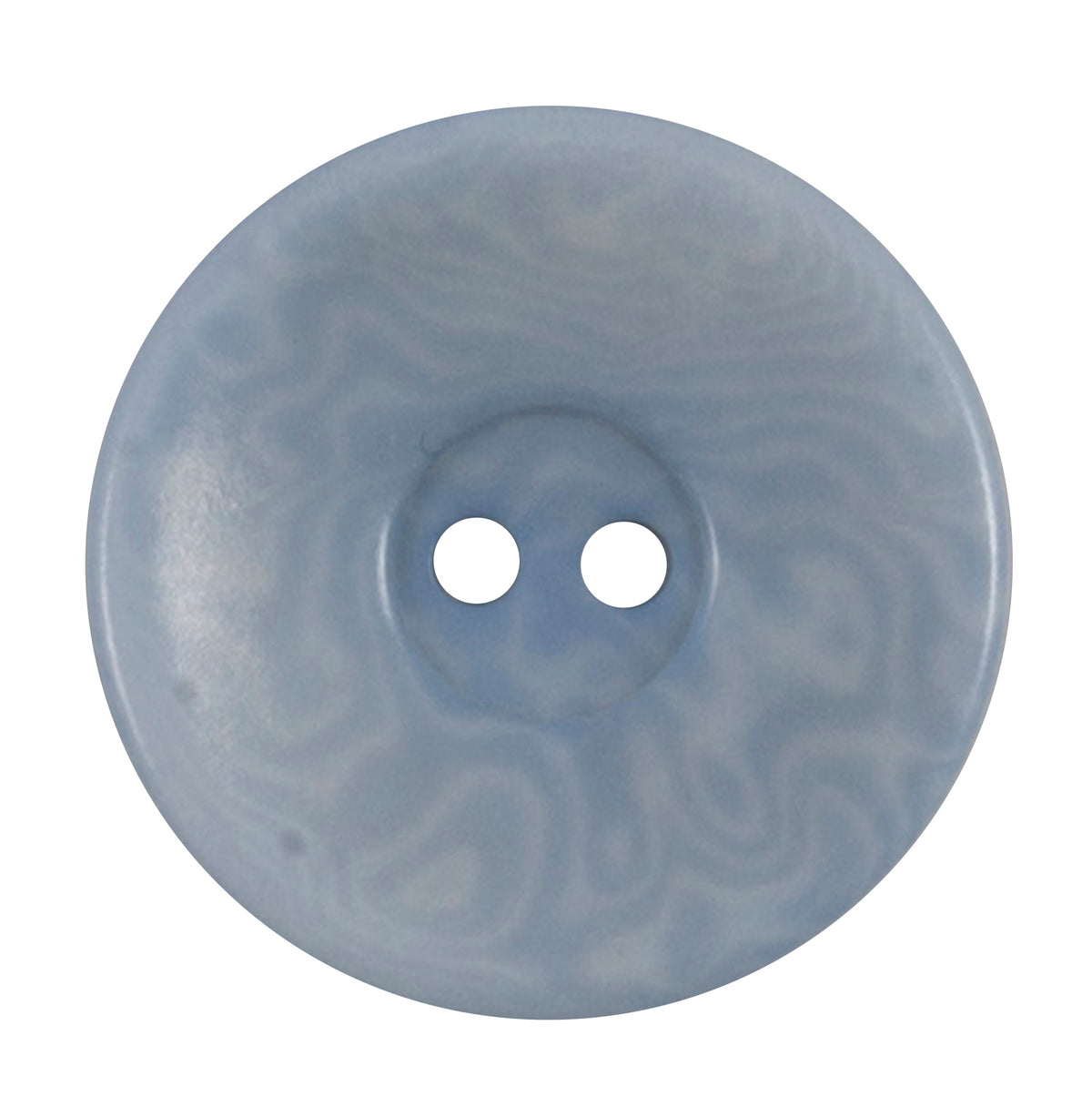 Grey-blue marbled round button with two holes