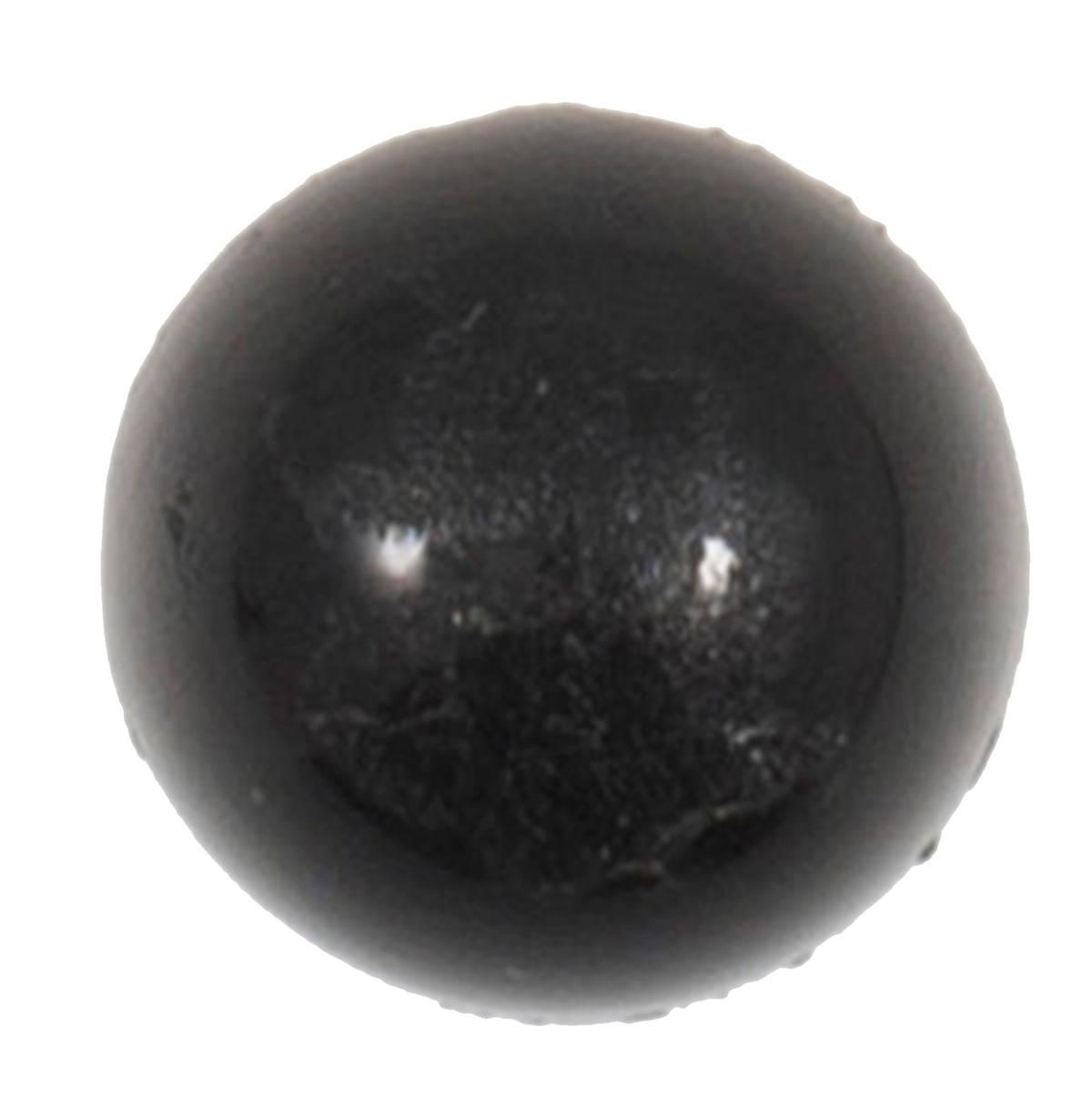 Small glossy black domed button