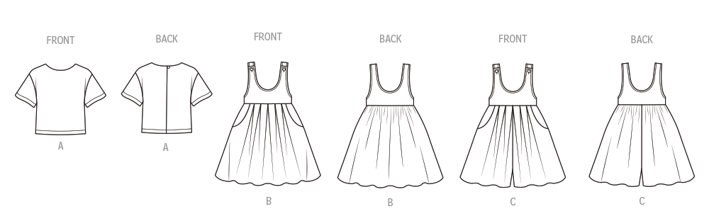 New Look N6832 sewing pattern envelope showing children's dress and romper