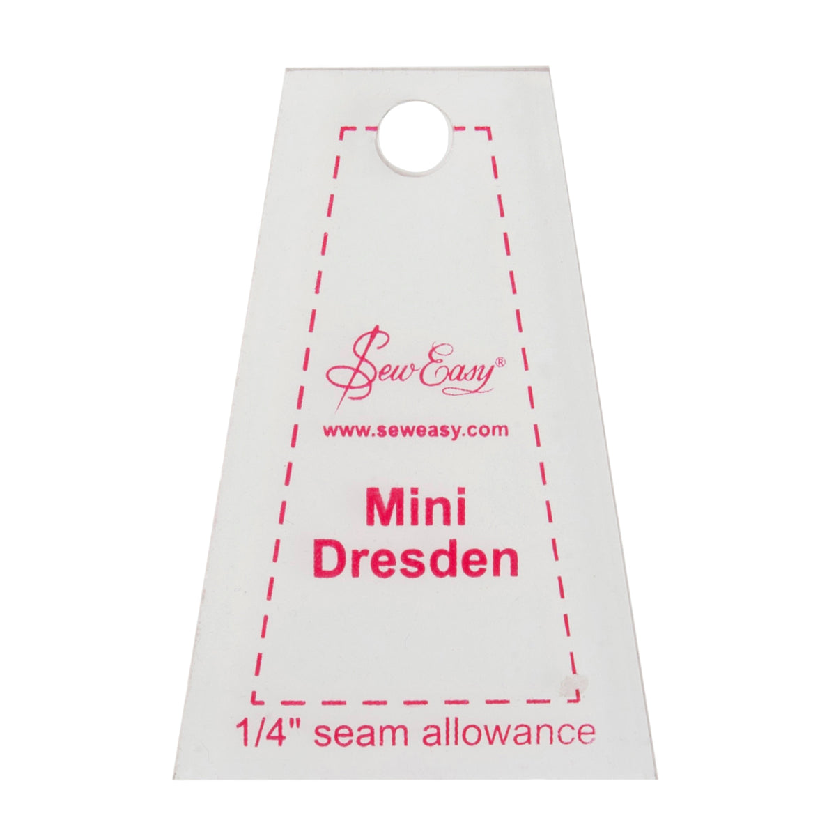 Clear mini dresden patchwork template