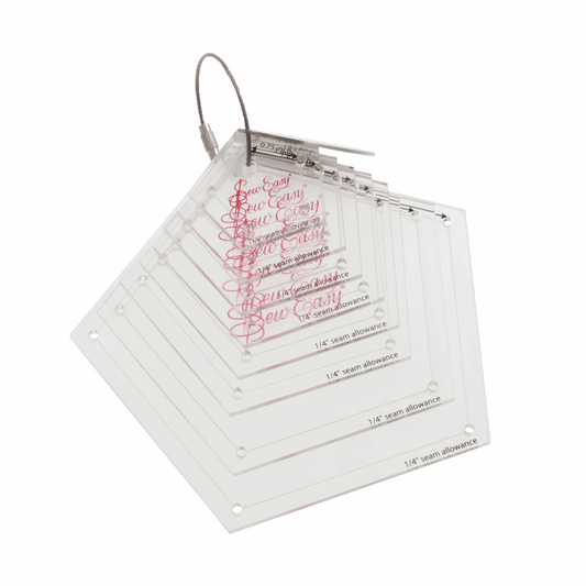 Sew Easy Mini Pentagon Template Set - 8 Assorted Sizes