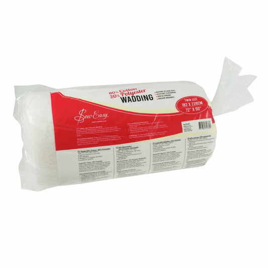 Sew Easy 80% Cotton / 20% Polyester Wadding - 182.9 x 228.6cm (Twin)