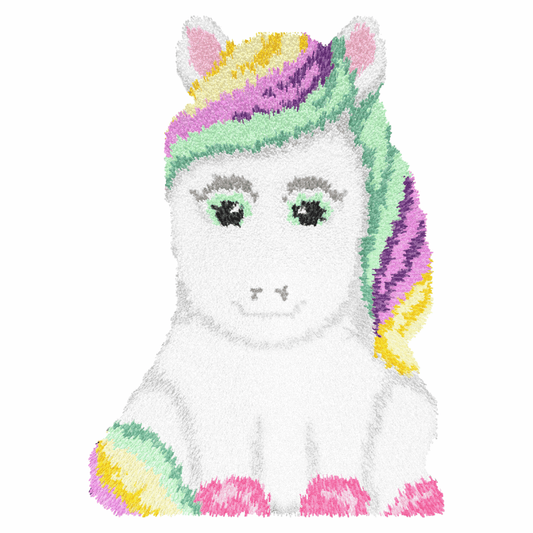 Latch Hook Cushion Kit - Unicorn