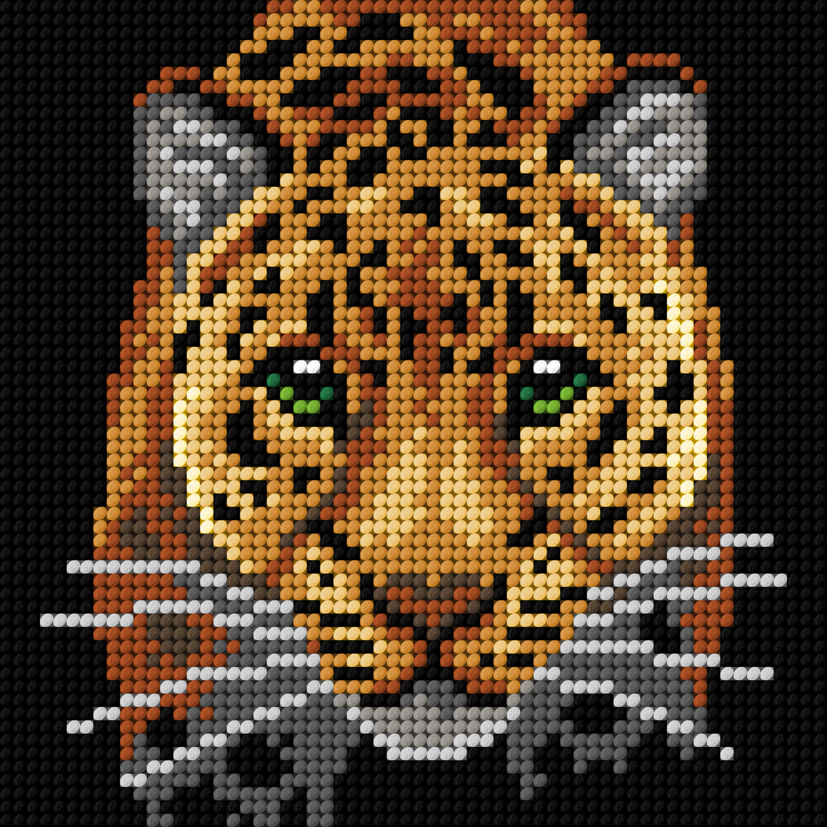 Orchidea embroidery kit for adults with printed leopard design