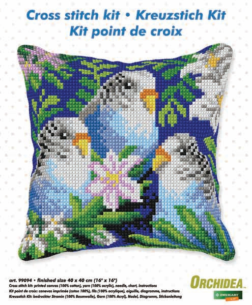 Stitched canaries cushion front