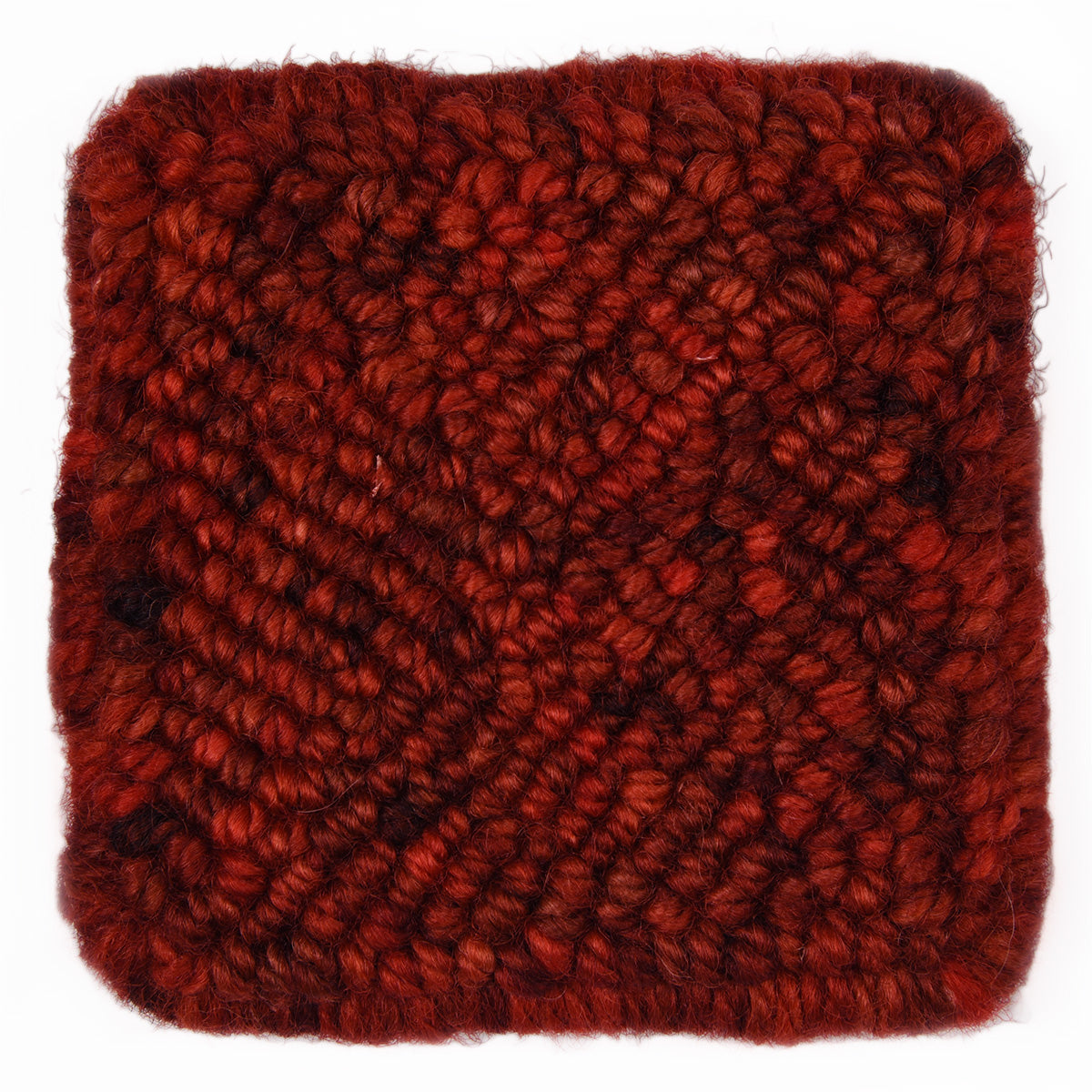Skein of variegated Barn rug weight punch needle wool yarn