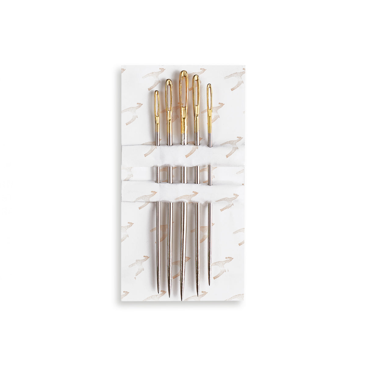 Card of 5 Pony gold eye yarn darning needles