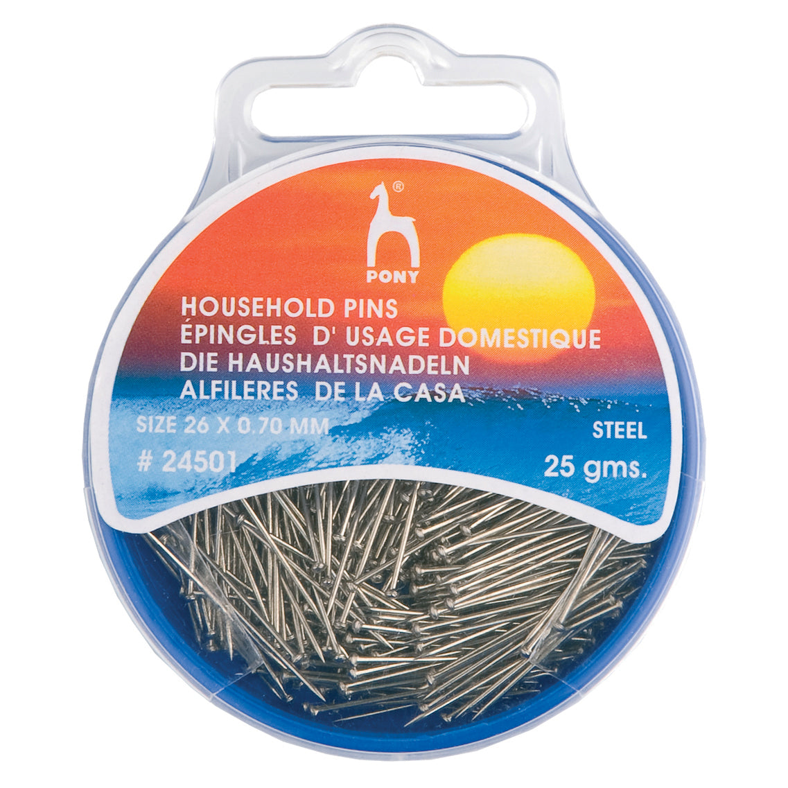 Pack of Pony steel household pins