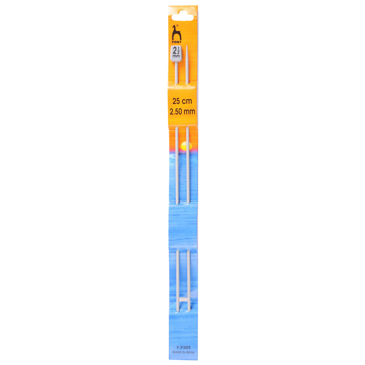 Pair of Pony Classic aluminium knitting needles, 2.50mm