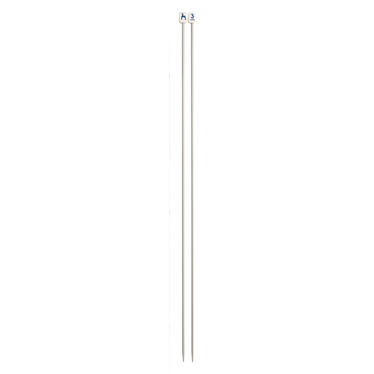 Pair of Pony Classic 3.00mm grey aluminium knitting pins