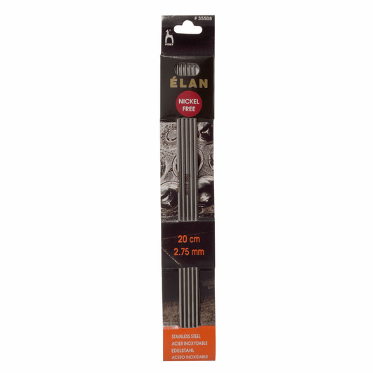 PONY Elan Double-Ended Stainless Steel Knitting Pins 5-Pack
