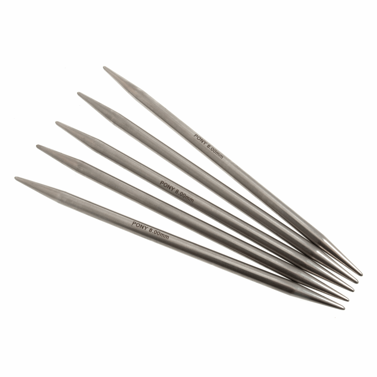 PONY 'Elan' Set of 5 Double-Ended Stainless Knitting Pins