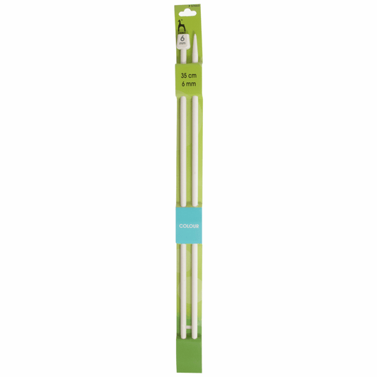 PONY Single-Ended Coloured Plastic Knitting Pins - 35cm x 6.00mm