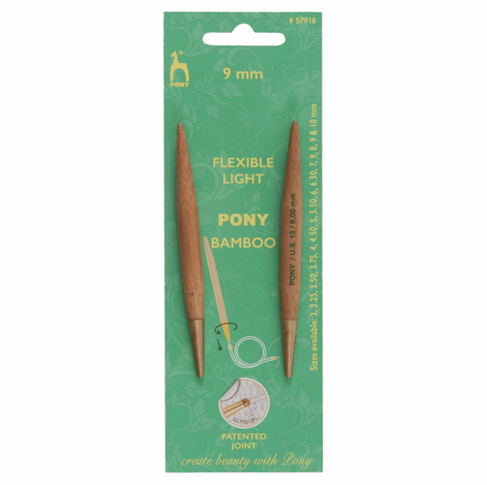 PONY Interchangeable Bamboo Knitting Pins 10.5cm x 9mm
