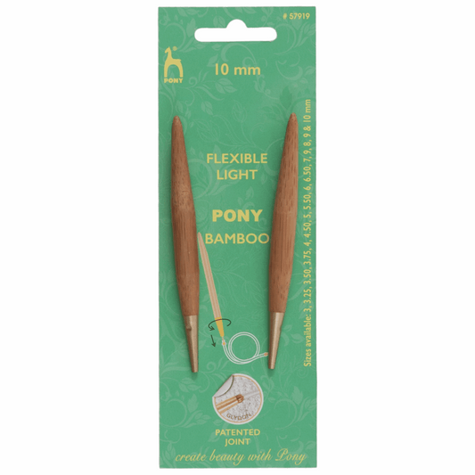 PONY Bamboo Knitting Pins - Interchangeable Shanks, 10.5cm