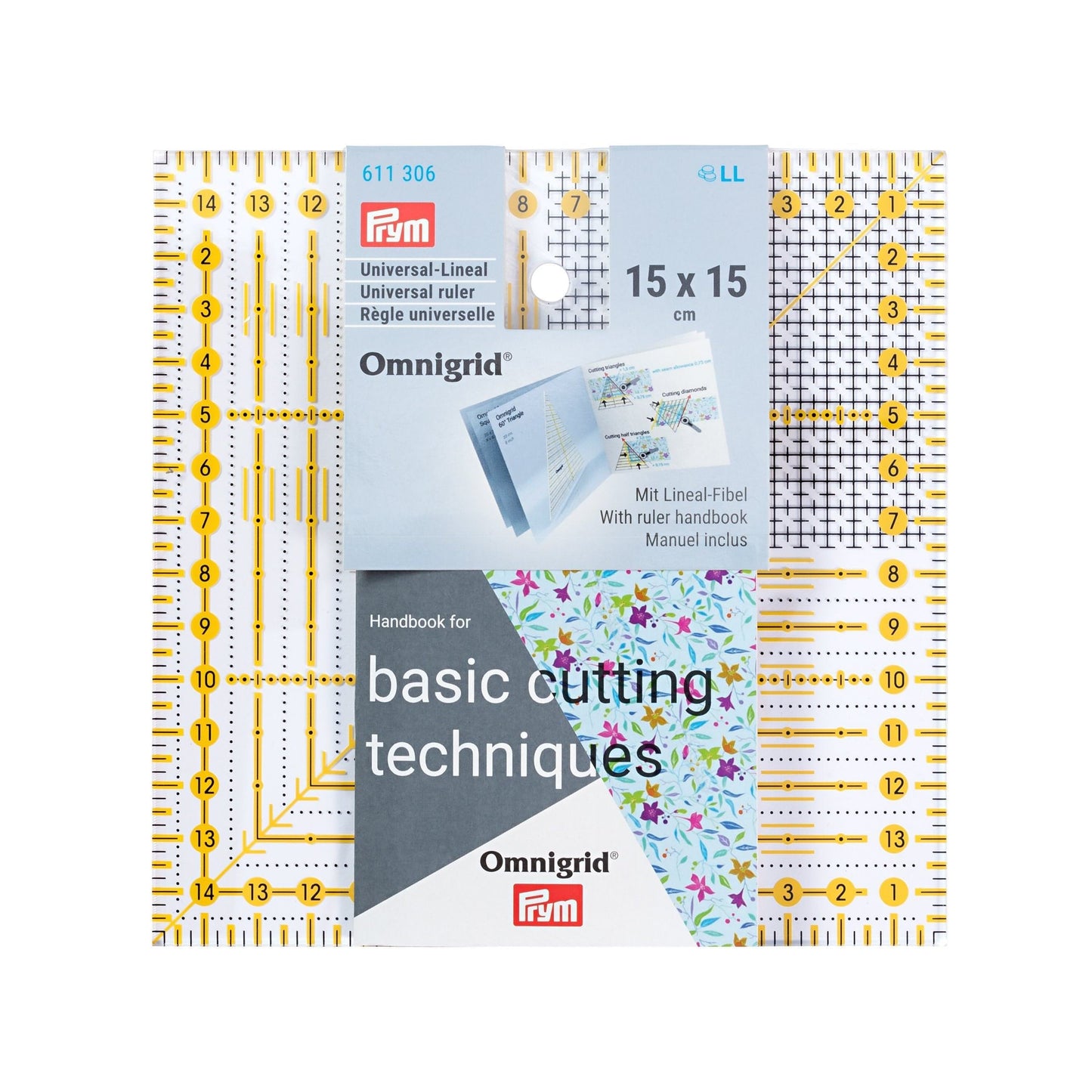 Prym Omnigrid Universal Ruler - 15cm x 15cm