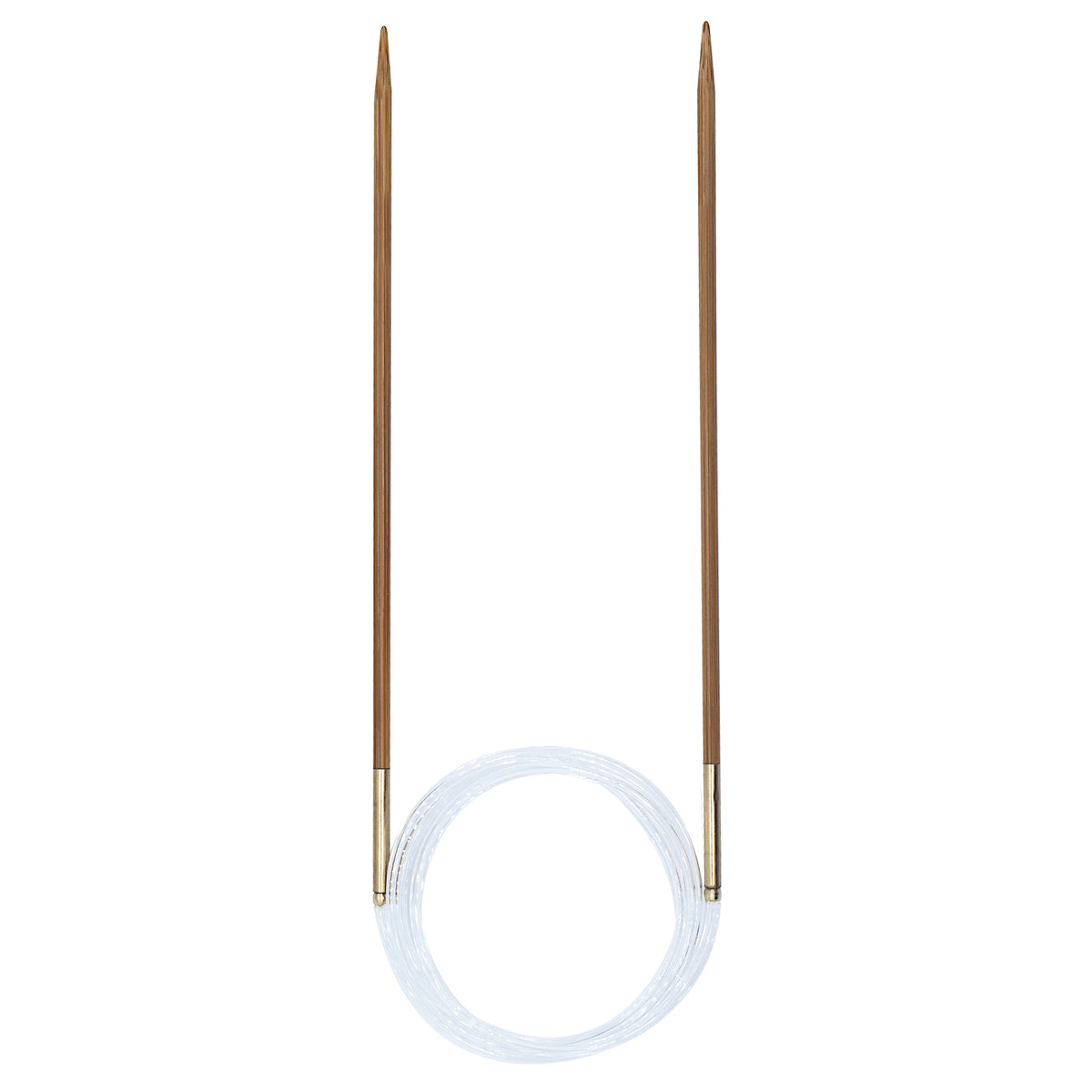 Bamboo circular knitting needle with clear cable