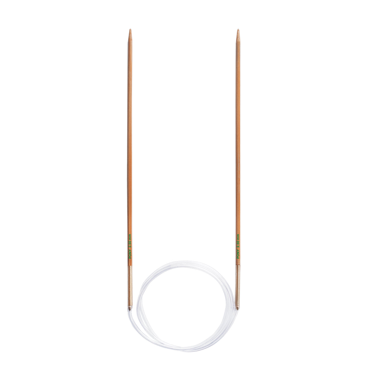 Bamboo circular knitting needle with clear cable
