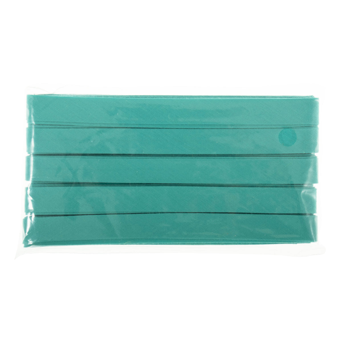 Card of turquoise polycotton bias binding