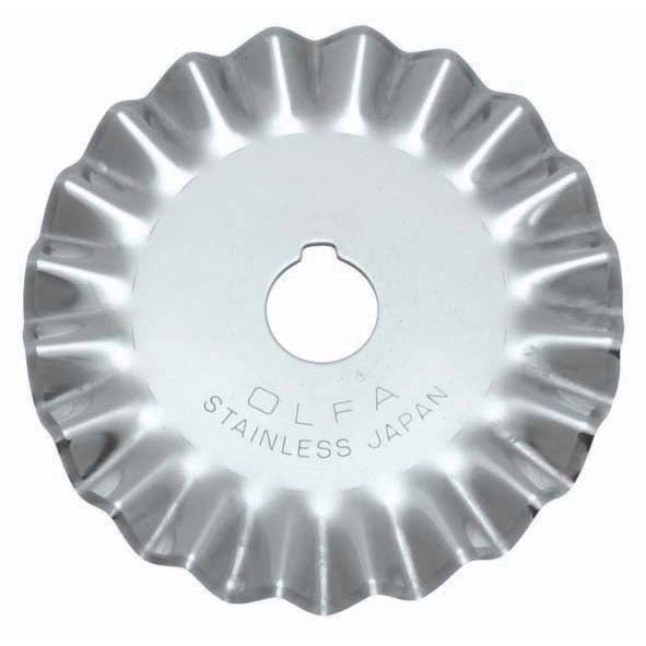 Olfa 45mm pinking rotary cutter blade with zigzag edge