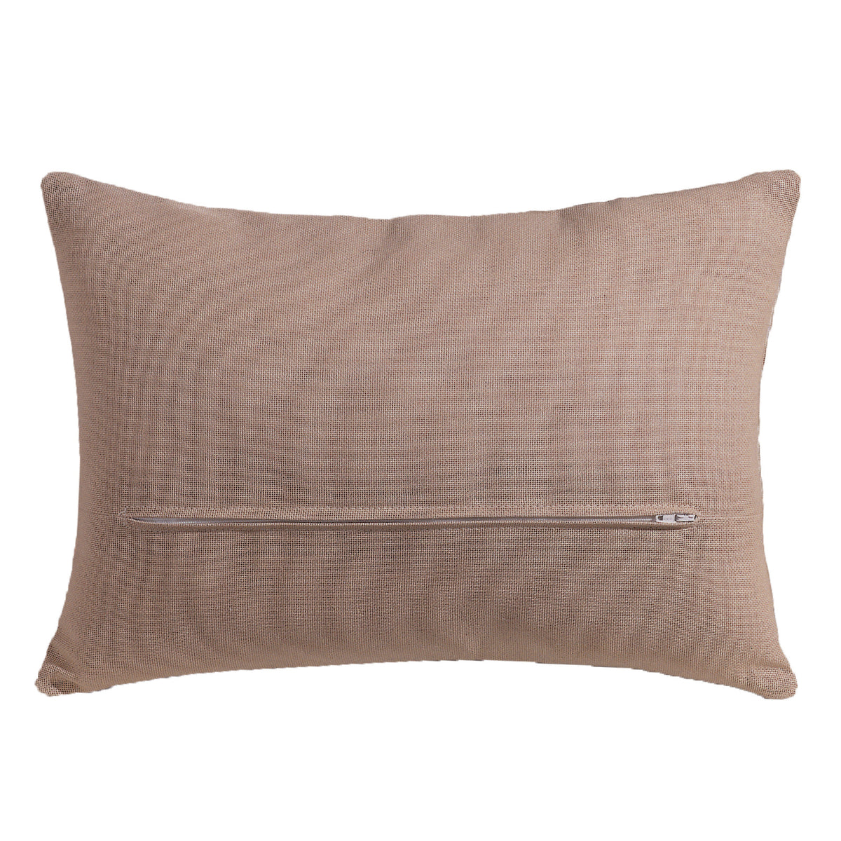 Rectangular natural cotton cushion back with zip