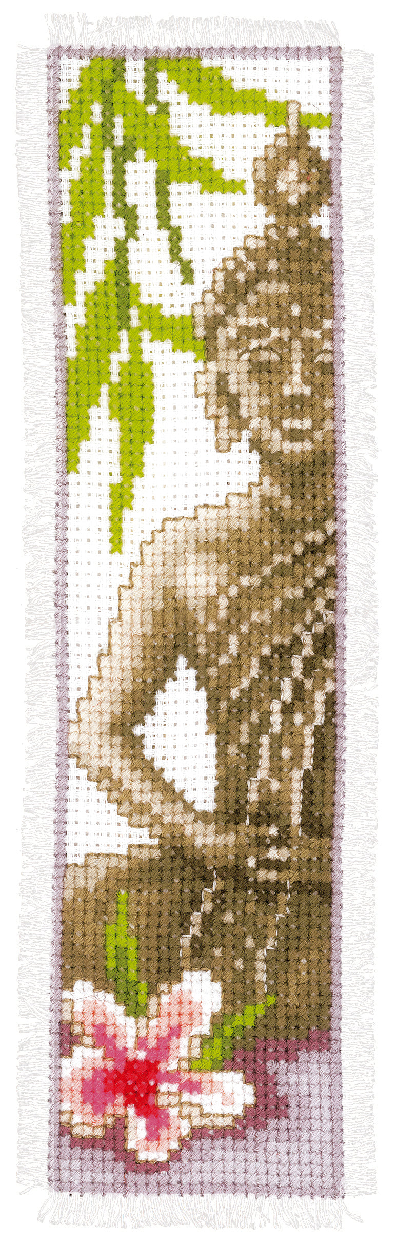 Finished Vervaco Lady Buddha cross stitch bookmark