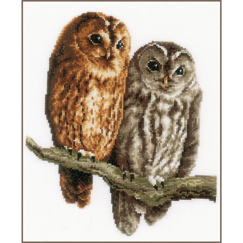 Finished Owls cross stitch design