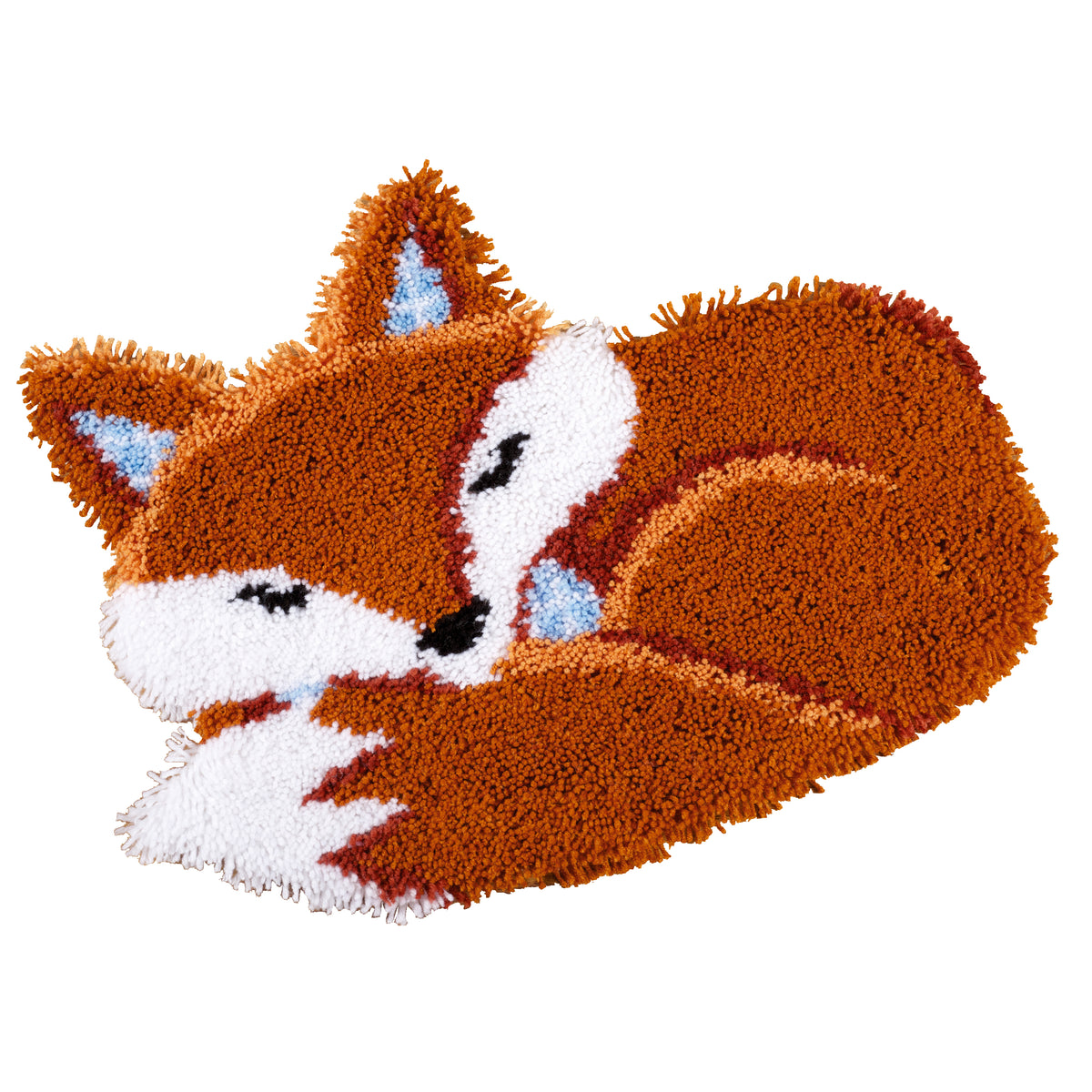 Sleeping Fox latch hook shaped rug design