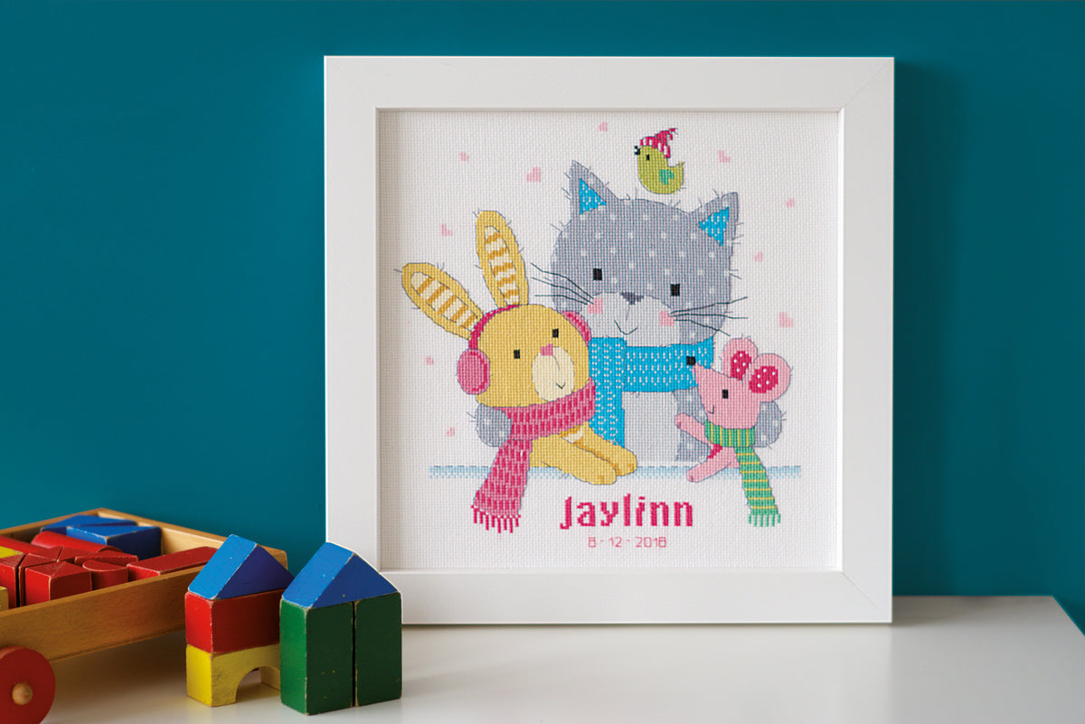 Best Friends counted cross stitch design