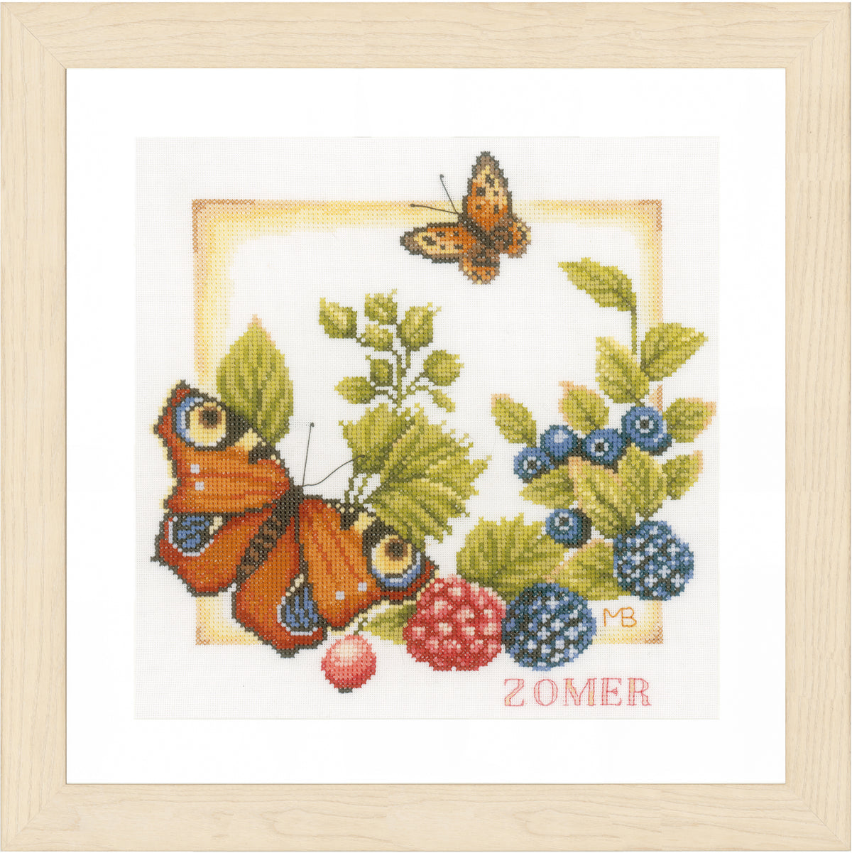 Finished Summer counted cross stitch design