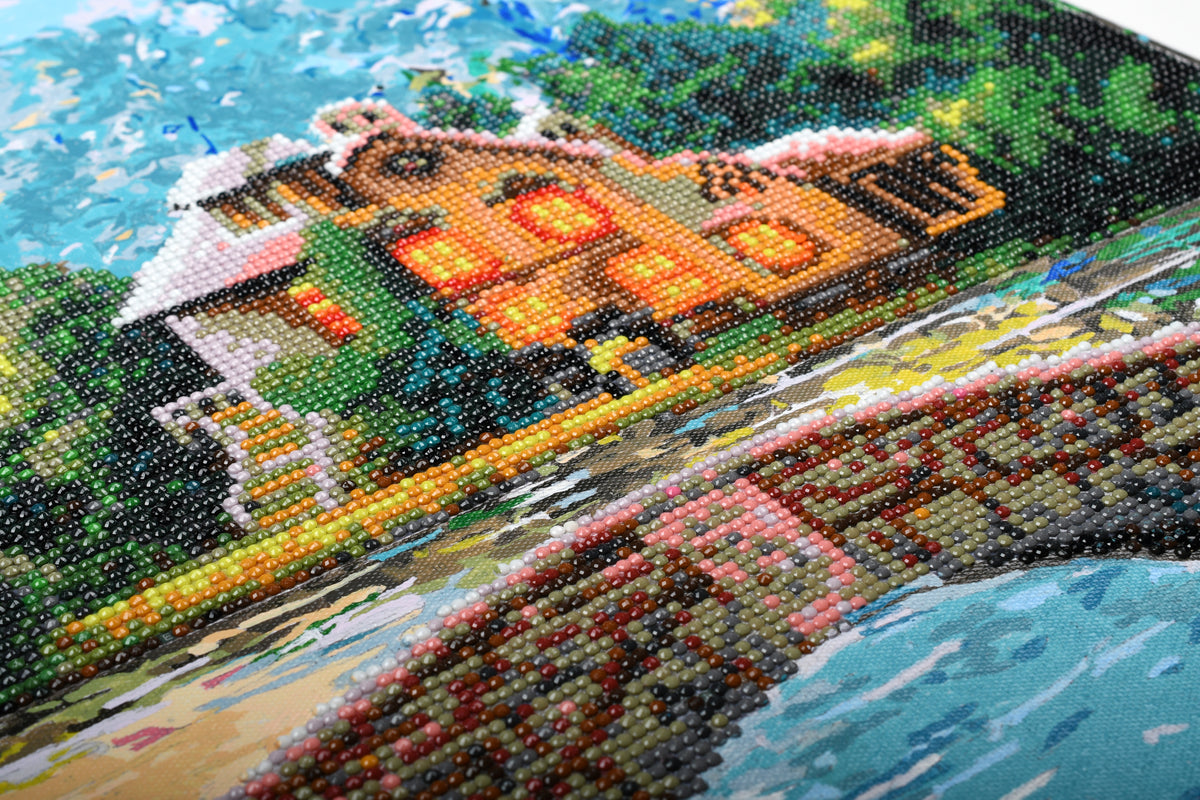 House in Garden paint by numbers and diamond painting picture