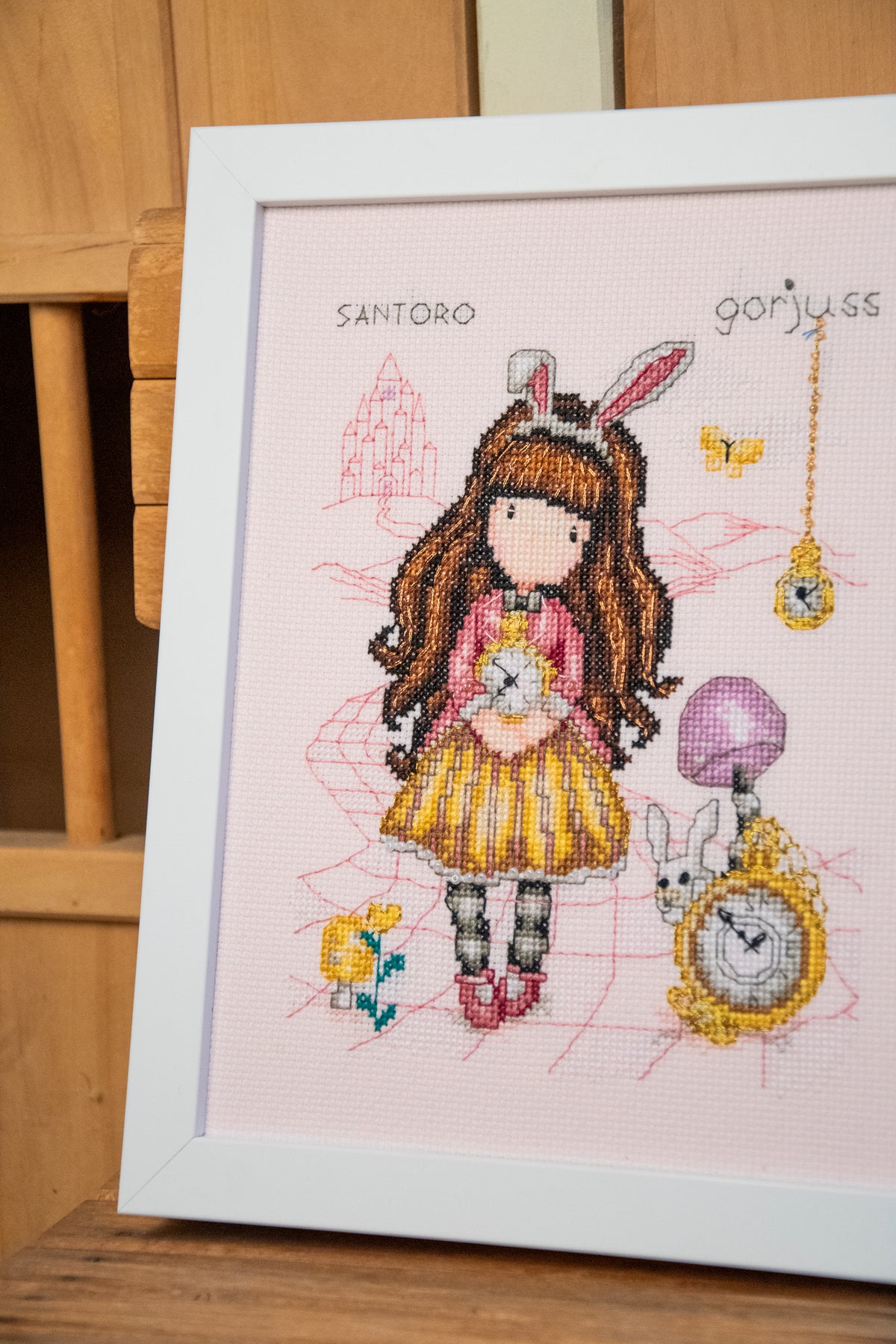 Gorjuss girl counted cross stitch design