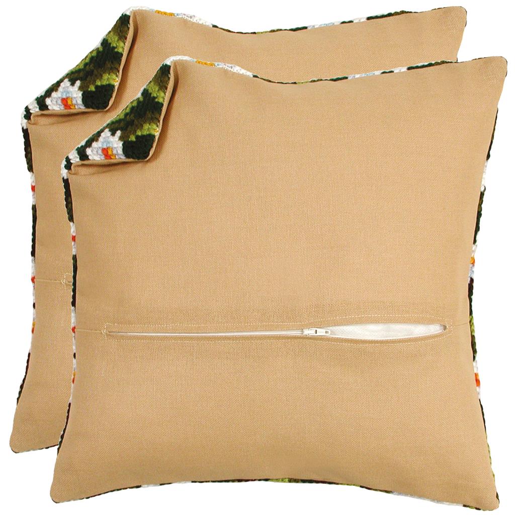Vervaco beige zipped cushion back fabric