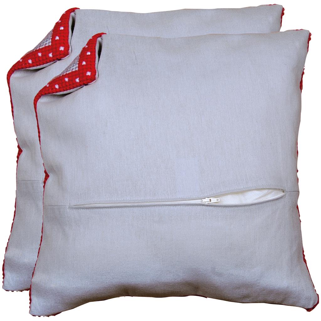 Vervaco grey zipped cushion back fabric