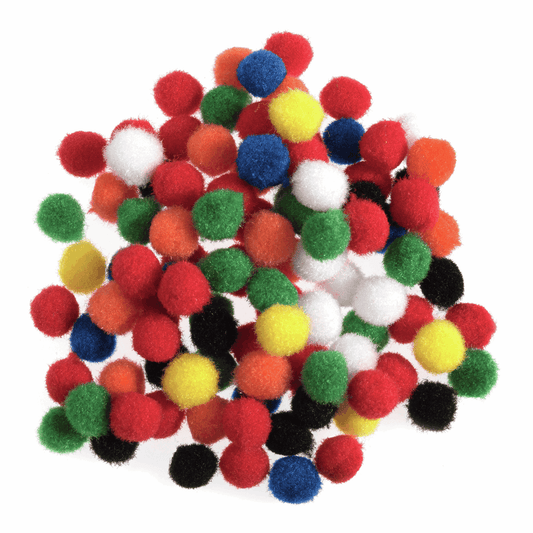 Trimits Multi-Colour Pom Poms - 7mm (Assorted Pack of 100)