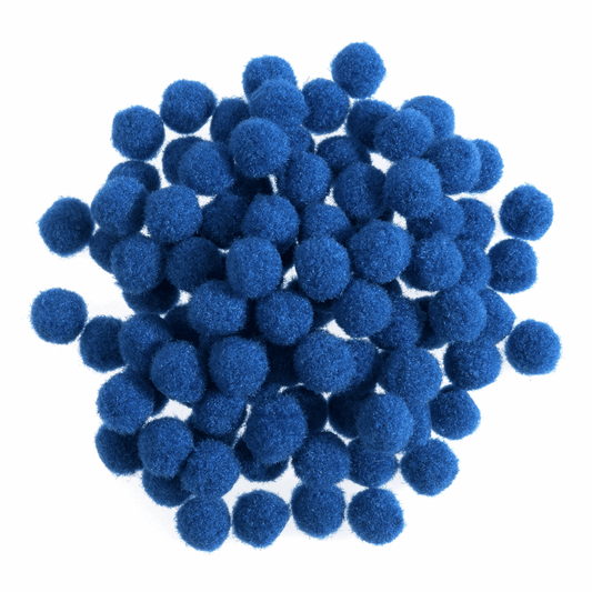 Trimits Royal Blue Pom Poms - 7mm (Pack of 100)