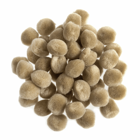 Trimits Beige Pom Poms - 13mm (Pack of 100)